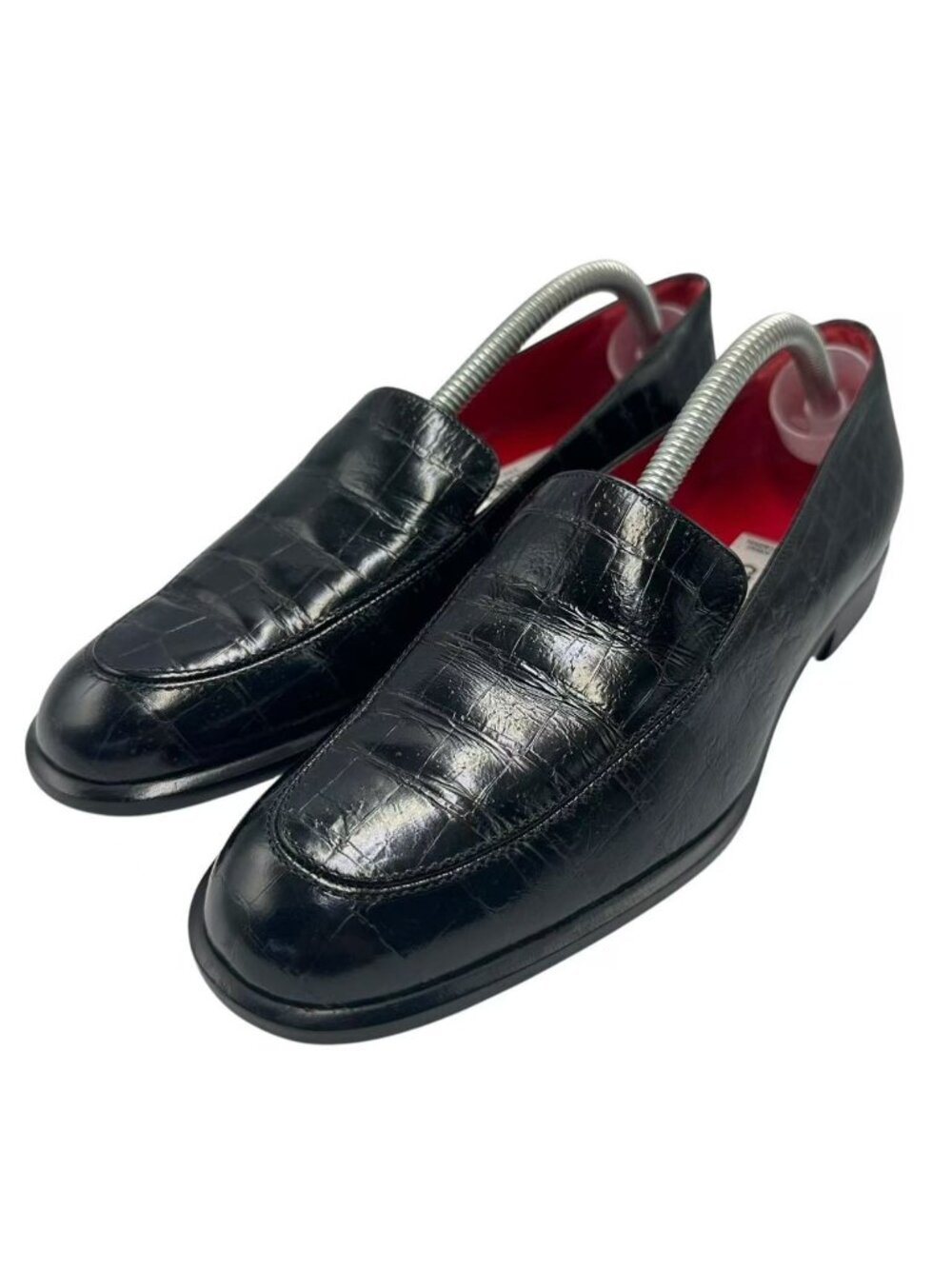 Celine Loafers Leather Croco Pattern 36.5 Black - Picture 1 of 8